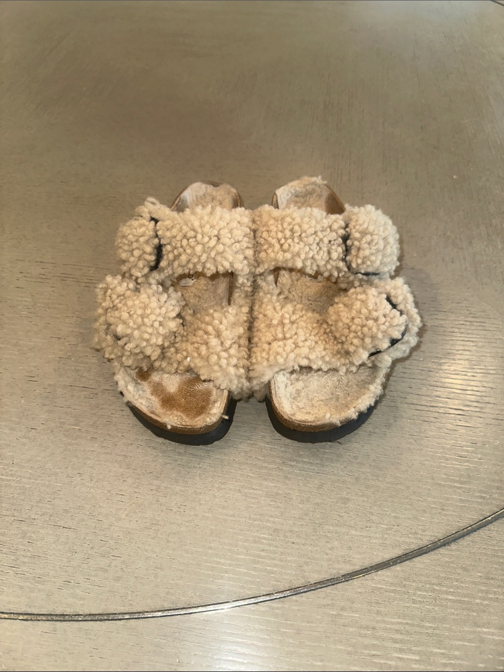 Birkinstock Arizona Big Buckle Shearling Slide Sandals